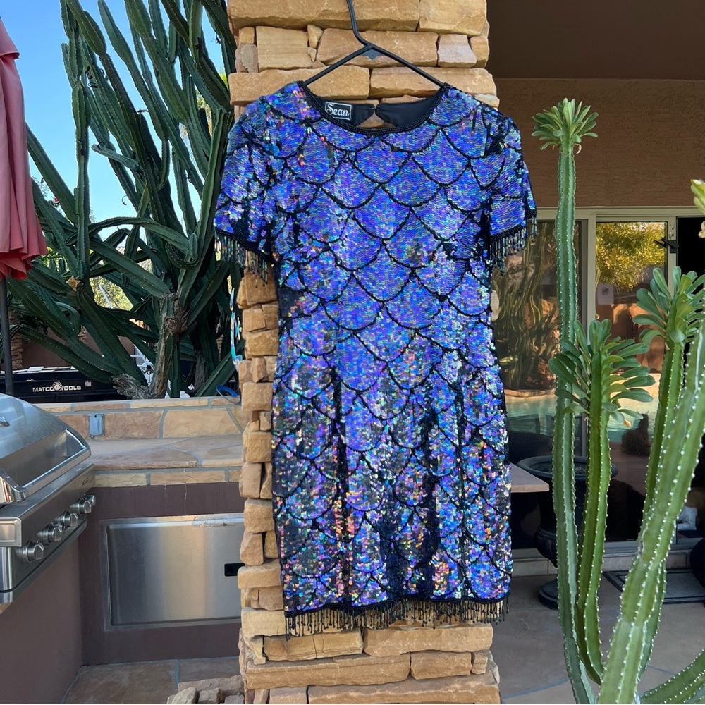 Sean collection mermaid scale dress